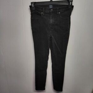 J Crew Jeans Womens‎ 28 Petite Black  High Rise Skinny Stretch Denim Pants